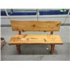 Image 1 : Hand Crafted Solid Wood Bench - 47" Wide