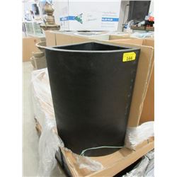 New 18" Black Ficonstone Corner Planter