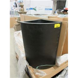 New 18" Black Ficonstone Corner Planter