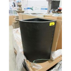 New 18" Black Ficonstone Corner Planter