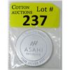 Image 1 : 1 Oz. Asahi Refining .999 Silver Art Round