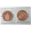 Image 2 : Five 1 Oz. .999 Fine Copper Christmas Rounds