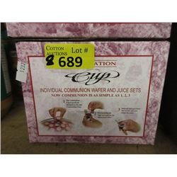 8 Boxes of Individual Communion Wafer & Juice Sets