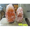 Image 1 : 2 New Himalayan Salt Lamps  - With Bulbs & Cords