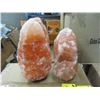 Image 1 : 2 New Himalayan Salt Lamps  - With Bulbs & Cords