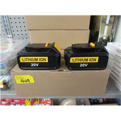 2 Pack of 20 Volt Lithium Ion Batteries 5.0 AH