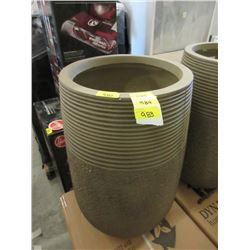 New 28" Tall Putty Colour Ceramic Patio Planter