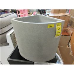 New 18" Tall Grey Ficonstone Corner Planter