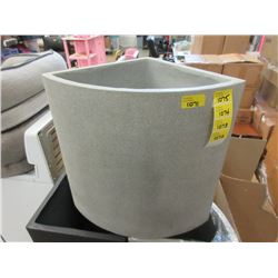 New 18" Tall Grey Ficonstone Corner Planter