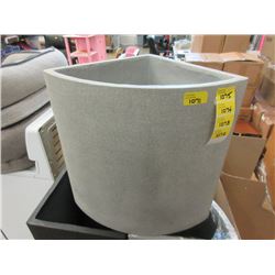 New 18" Tall Grey Ficonstone Corner Planter