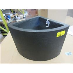 New 9" Tall Black Ficonstone Corner Planter
