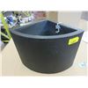 Image 1 : New 9" Tall Black Ficonstone Corner Planter