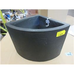 New 9" Tall Black Ficonstone Corner Planter