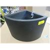 Image 1 : New 9" Tall Black Ficonstone Corner Planter