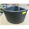 Image 1 : New 9" Tall Black Ficonstone Corner Planter