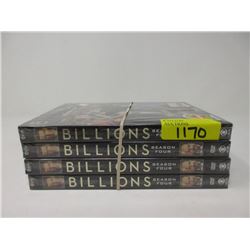 4 New "Billions- 4th Season"  DVDs - Sealed