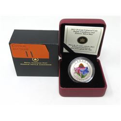 2013 Canadian Flower and Butterfly 25¢ Coin