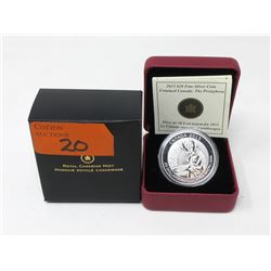 2013 .9999 Fine Silver Untamed Canada $20 Coin