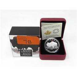 2014 .9999 Fine Silver Canadian $20 Bison Coin