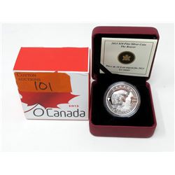 2013 Canada .9999 Silver "The Beaver" $10 Coin