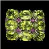 Image 3 : Natural Unheated Oval Peridot & Ruby Ring