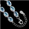 Image 3 : Natural AAA SWISS BLUE TOPAZ  Bracelet