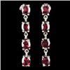 Image 1 : Natural Unheated Oval Rhodolite Garnet Earrings