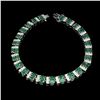 Image 2 : Natural 4x3mm Top Rich Green Emerald Bracelet