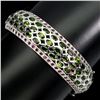 Image 1 : Natural Chrome Diopside & Rhodolite Garnet Bangle