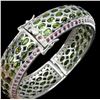 Image 2 : Natural Chrome Diopside & Rhodolite Garnet Bangle