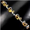 Image 1 : Natural Oval Yellow Citrine Garnet 64 Carats Bracelet