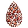 Image 1 : Natural Red Orange Mozambique Garnet Ring