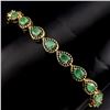 Image 1 : Natural  Green Columbian  Emerald Black Spinel Bracelet