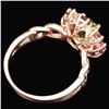 Image 3 : NATURAL PERIDOT & MULTI COLOR TOURMALINE Ring