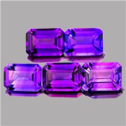 Amethyst 10 x 8 MM (5 Pcs)- VVS