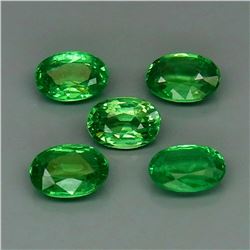 Natural Green Tsavorite Garnet Tanzania 5Pcs/2.76Ct