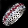 Image 1 : Natural Ruby & Tanzanite Ring