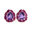 Image 1 : Natural Brazil Amethyst 10x8 MM Red Ruby Earrings