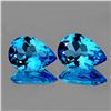 Image 1 : Natural Intense AAA Swiss Blue Topaz Pair 10x7 MM - FL