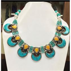 Tibet Hand Made Turquoise  Necklace