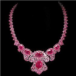 Natural Top Red Pink Ruby 413.57 Cts Necklace