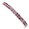 Image 1 : Natural 4x3mm Pink Raspberry Rhodolite Garnet Bracelet