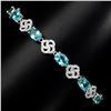 Image 1 : Natural Top Neon Blue Apatite Bracelet