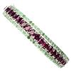 Image 1 : Natural Rhodolite Garnet & Columbian Emerald Bangle