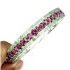 Image 2 : Natural Rhodolite Garnet & Columbian Emerald Bangle