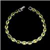 Image 2 : Natural Oval Cut 7x5mm Top Rich Green Peridot Bracelet