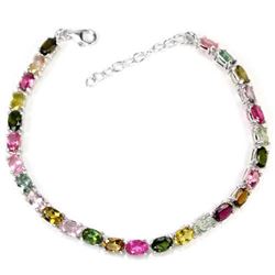 NATURAL MULTI COLOR TOURMALINE Bracelet