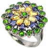 Image 1 : Natural CHROME DIOPSIDE CITRINE SAPPHIRE  Ring