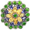 Image 2 : Natural CHROME DIOPSIDE CITRINE SAPPHIRE  Ring