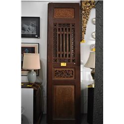 CHINESE CARVED WOOD DOOR PANELS (APPROX 8' 5" X 2' X 6.5") (2 PCS)